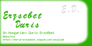 erzsebet duris business card
